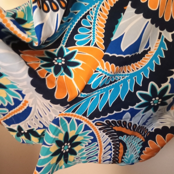 Impressions Colorful Paisley Short Romper NWT Resortwear Women's Size L - Picture 4 of 12